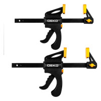 Быстрозажимная струбцина DEKO 200 мм CL200-2, 2 шт 065-0614