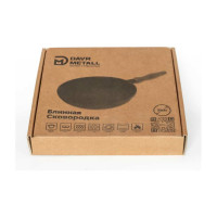 Блинная чугунная сковорода Davr Metall 22 см, со съемной ручкой блинная(22см)