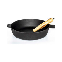 Чугунная сковорода Davr Metall 26 см, высота 6 см, со съемной ручкой сковорода(260х60)