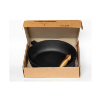 Чугунная сковорода Davr Metall 26 см, высота 6 см, со съемной ручкой сковорода(260х60)