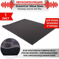 Шумопоглощающий материал Dreamcar Wave 15, 1 лист WD-15M-S075100