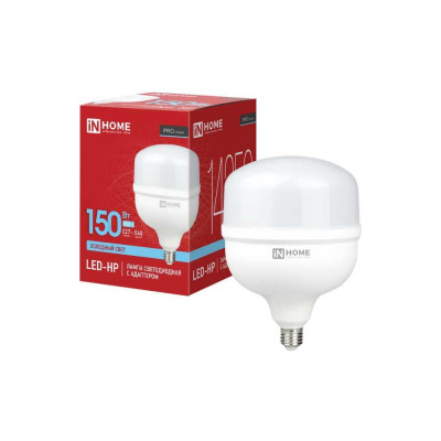 Светодиодная лампа IN HOME LED-HP-PRO 150Вт 230В E27 с адаптером Е40 6500К 14250Лм 4690612035703