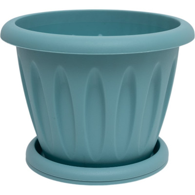 Горшок для растений Martika Фелиция колор 0.9л, диам. 140 мм, с поддонником С102К