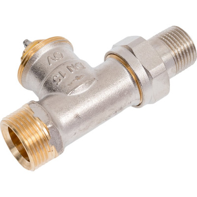 Вентиль OVENTROP серия AV9, проходной, DN-15, 3/4, 1/2, Н ЕК-Н, никелированный 1183847