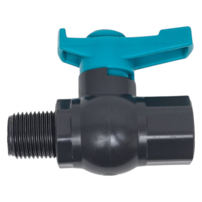 Шаровой кран Green Helper ПВХ резьба внутренняя х наружняя 1/2 дюйма FMB0112