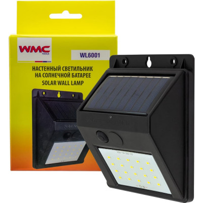 Светодиодный настенный светильник WMC TOOLS на солнечной батарее (20 светодиодов SMD) WMC-WL6001(48729)