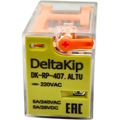 Промежуточное реле DELTAKIP Delta-Kip DK-RP (407.ALTU, 4 контакта, 220V AC) DK-K0000002