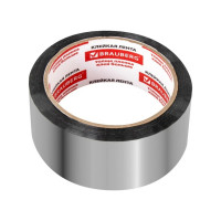 Клейкая металлизированная лента BRAUBERG 48 мм х 50 м, полипропиленовая основа, подвес 606768