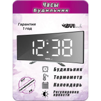 Сетевые часы BVItech белый/черный BV-412WMK