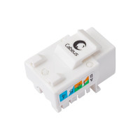 Вставка Keystone Cabeus Jack RJ-45, категория 6, заделка тип 110, белая KJ-RJ45-Cat.6-90
