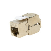 Вставка Keystone Cabeus Jack RJ-45(8P8C), 180 градусов, категория 6A, полный экран, без инструмента Toolless KJ-RJ45-Cat.6A-SH-180-Toolless