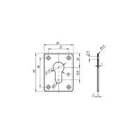 Накладка на цилиндр FUARO ESC.C+C/K.set (ESC083) CP хром (2 шт.) 27845