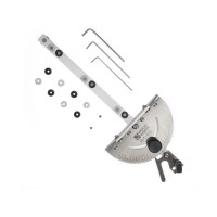 Угловой упор WOODWORK с транспортиром для пиления и фрезерования, с шагом 5 и углом 22,5, пластиковая рукоятка MIT-002