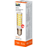 Светодиодная лампа IEK corn капсула 7вт 230в 3000к керамика e14 LLE-CORN-7-230-30-E14