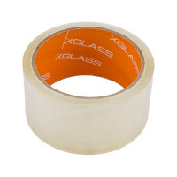 Прозрачная упаковочная клейкая лента X-Glass 50 мм х 50 м, 43 мкм, 160094