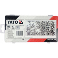 Набор гаек самоконтрящиеся, YATO 146 пр YT-06774 371406774 092 1