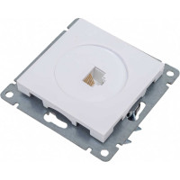 Компьютерная одноместная розетка UNIVersal серия афина, с/у, 1а, rj45, белая еврослот A0051