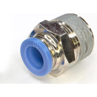 Фитинг цанговый прямой металлический 10 мм, внешняя резьба 1/2" Pegas pneumatic 5207