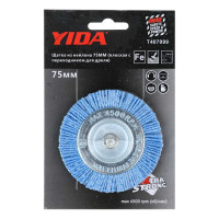 Щетка плоская из нейлона YIDA 75 мм, с переходником для дрели TORGWIN T407099