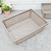 Корзина для хранения Martika Велетта 34x21x10 см, коричнево-серая С713КСЕР