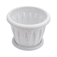 Горшок для растений Martika Фелиция мрамор 0.9 л, диам. 140 мм, с поддонником С102М