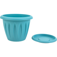 Горшок для растений Martika Фелиция колор 0.4 л, диам. 105 мм, с поддонником С101К