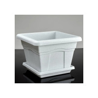 Горшок с поддоном Martika Квадро 2.9л, 20x20 см, мрамор С162М