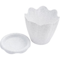 Горшок с поддоном Martika Эдельвейс 0.65 л, диам. 12 см, мрамор С190М