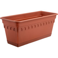 Балконный ящик для растений Martika Колывань 40 см, с поддоном, терракотовый С183Т