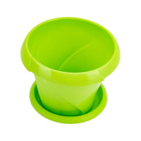 Кашпо Martika Флориана с поддонником, 0.3 л, диам. 100 мм, салатовое С383САЛ