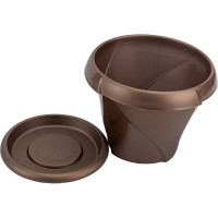 Кашпо Martika Флориана с поддонником, 1.4 л, диам. 170 мм, золотое С385ЗОЛ