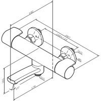 Термостатический смеситель для ванны и душа AM.PM X-Joy хром F85A50000