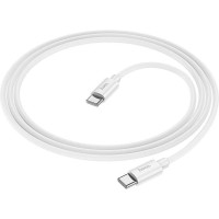 Usb-c кабель Hoco x87 magic type-c, 3а, pd60w, 1м, силикон (белый) 0L-00057783