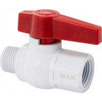 Шаровой кран Санакс мак, с резьбой, полипропиленовый из абс-пластика 1/2 вн/нар 772784