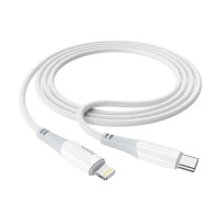 Кабель Usb-c Hoco x70 ferry lightning 8-pin, 3а, pd20w, 1м, нейлон (белый) 0L-00054469