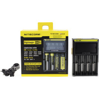 Зарядное устройство Nitecore D4 18650/16340 на 4АКБ Intellicharge V2 Совместим с Li-ion и Ni-MH/Ni-Cd аккумуляторами с автоматическим определением 11480