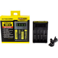Зарядное устройство Nitecore i4 18650/16340 на 4АКБ Intellicharge V2 Совместим с Li-ion и Ni-MH/Ni-Cd аккумуляторами с автоматическим определением 15364