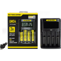 Зарядное устройство Nitecore UMS4 18650/21700 на 4АКБ Intellicharge V2 Совместим с Li-ion/IMR и Ni-MH/Ni-Cd аккумуляторами с автоматическим определением 18547