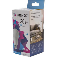 Светодиодная лампа КОСМОС LED 30Вт 220В Е27 D70x136 4500К белый A70, LkecLED30wA70E2745