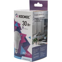 Светодиодная лампа КОСМОС LED 30Вт 220В Е27 D70x136 6500К холодный A70, LkecLED30wA70E2765