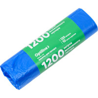 Пакеты для мусора ПНД 70x110 см, 120 л, синие, в рулоне 10 шт. Optiline 23-0100