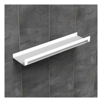 Полка для ванной комнаты Граф Держалкин настенная, металлическая, 50x11,5x4 см, белая H1-but-б