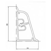 Плинтус KORNER LB 38 61 мрамор бежевый 3.0 м 61 38-61