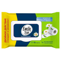 Влажная туалетная бумага Emily Style растворяющаяся, 72 шт 218425