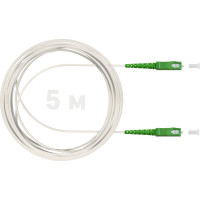 Оптический патч-корд KSC LIGHT PON SC/APC-SC/APC SM G.657A1 (9/125) Simplex 3.0 мм LSZH - 5 м PO-SM7A1-SX3-SCA-SCA-5