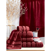 Махровые полотенца Guten Morgen Diana, Авеню, цвет: Гранат (30x50, 50x90, 70x140 см) ПМD-Гран-30-50-70