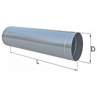 Воздуховод прямошовный 200 мм, 0.55/1250 мм Diaflex УФ-01003968