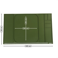 Коврик для сборки, разборки, заточки ножей TSPROF xl, зеленый TS-MS23015GN