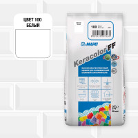 Затирка MAPEI KERACOLOR FF № 100/2кг (Белый) 5QA010002A