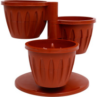Горшок ООО КЗНМ каскад терракотовый 0,7л d29 524210